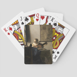 Baraja De Cartas Johannes Vermeer - Joven mujer con un Lute