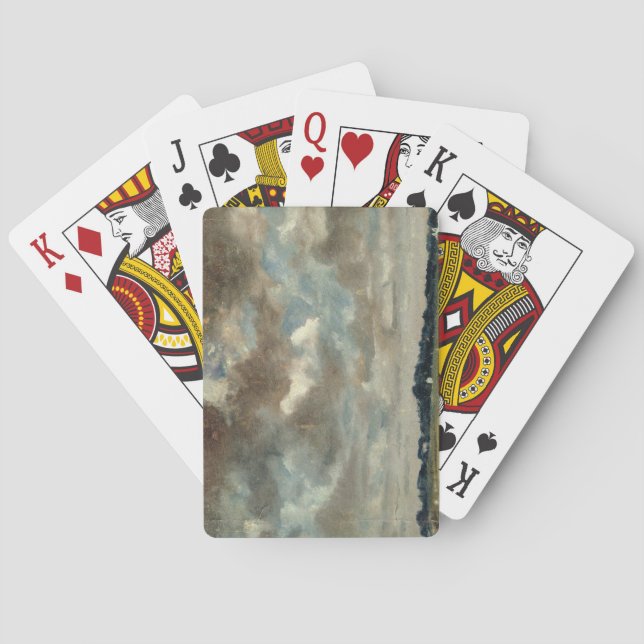 Baraja De Cartas John Constable | Amplio paisaje con grava (Reverso)