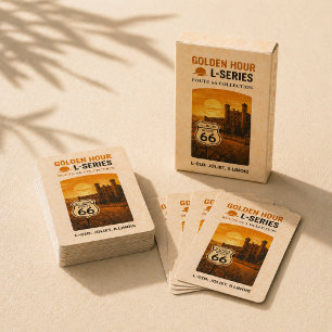 Baraja De Cartas Joliet Illinois Ruta 66 Señal de Referencia Artíst