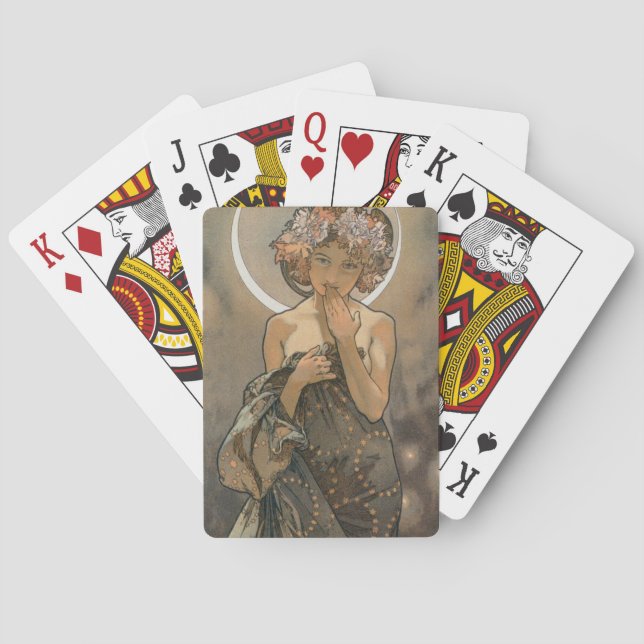 Baraja De Cartas Joven Art Nouveau (Reverso)
