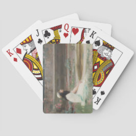 Baraja De Cartas Joven muchacha junto a una piscina (de Herbert Dra