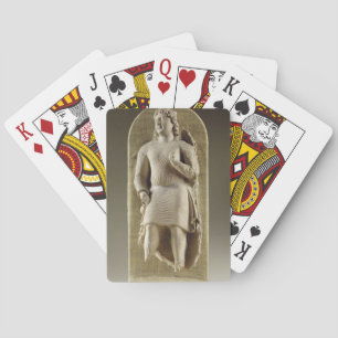 Baraja De Cartas Jóvenes en pie o Maitreya, Gandhara (estuco)