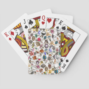 Baraja De Cartas joyería de anillos