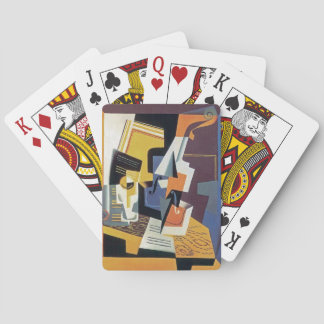 Baraja De Cartas Juan Gris - Violín y vaso - Arte abstracto