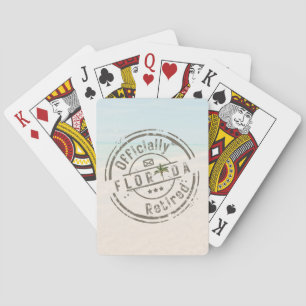 Baraja De Cartas Jubilado Oficialmente en Playa Tropical de Florida