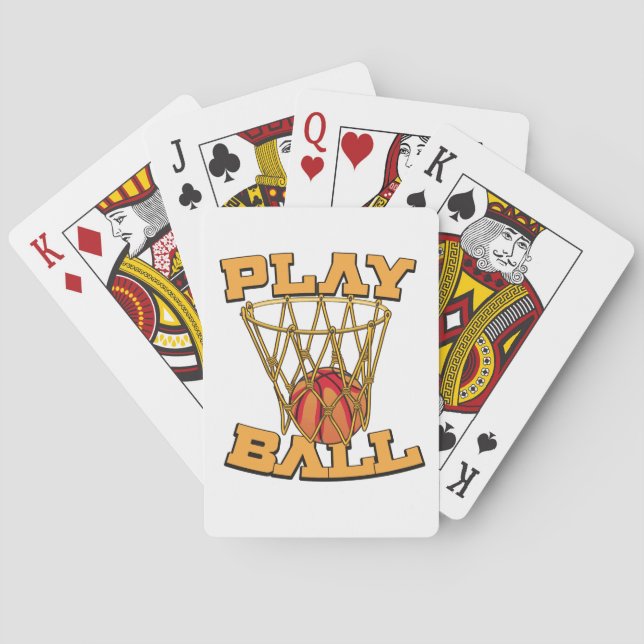 Baraja De Cartas Juega Baloncesto. (Reverso)