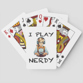 Baraja De Cartas Juego al chica de los jugadores nerds
