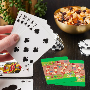 Baraja De Cartas Juego de mesa de pista de carreras colorido para n