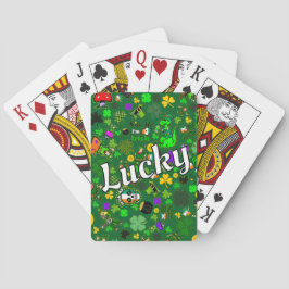 Baraja De Cartas Juego de póquer St. Patrick's Day Good Lucky Charm