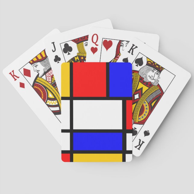Baraja De Cartas Juego de tarjeta Mondrian (Reverso)