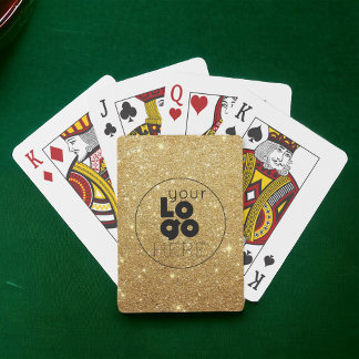 Baraja De Cartas Juego de tarjetas de reproducción Purpurina de oro
