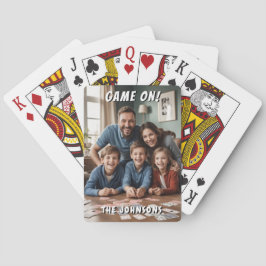 Baraja De Cartas Juego en la foto familiar