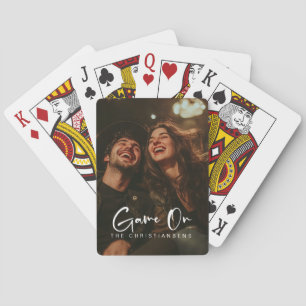 Baraja De Cartas Juego Encendido Foto y Nombre Personalizados