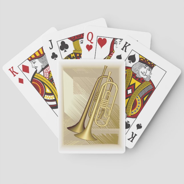 Baraja De Cartas Juego Gold Trumpets Music Bicycle® (Reverso)