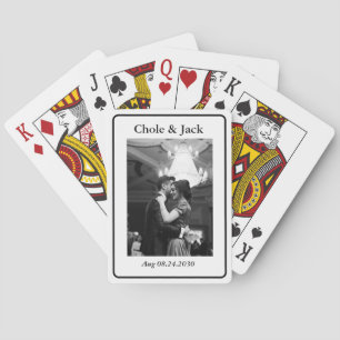 Baraja De Cartas Juego minimalista uno Foto de pareja en blanco y n