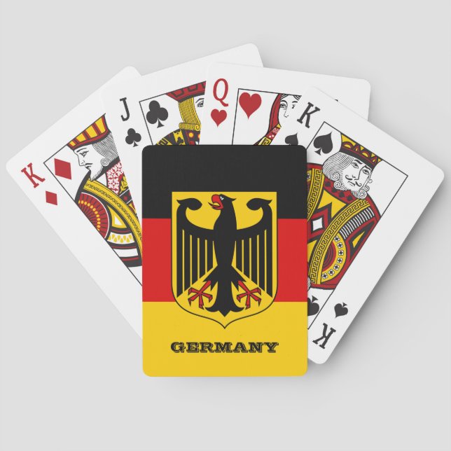 Baraja De Cartas Juegos de Bandera Alemana, tarjetas de juego de Al (Reverso)