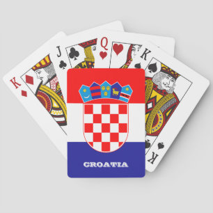 Baraja De Cartas Juegos de Bandera Croata, tarjetas de reproducción