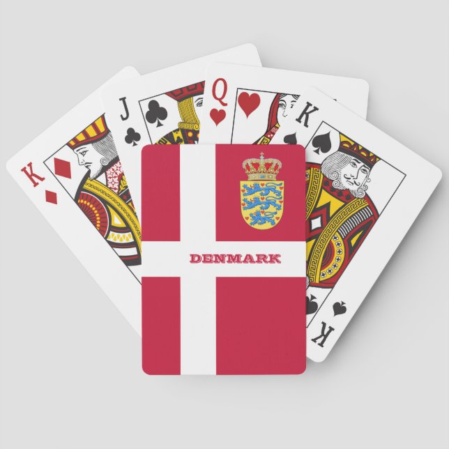 Baraja De Cartas Juegos de Bandera Danesa, tarjetas de juego de Din (Reverso)