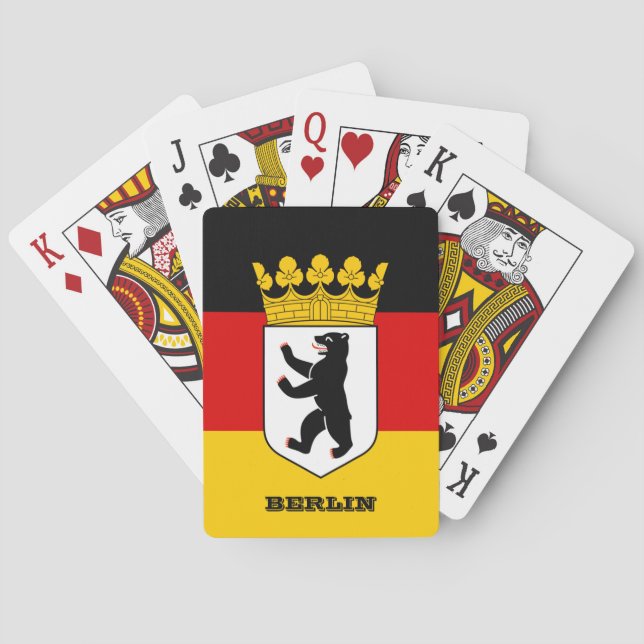 Baraja De Cartas Juegos de Bandera de Berlín, Alemania, tarjetas de (Reverso)
