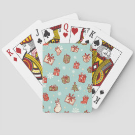 Baraja De Cartas Juegos de tarjetas de patrón de regalo para navida