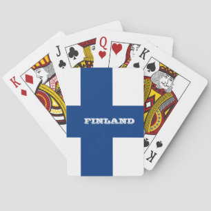 Baraja De Cartas Juegos finlandeses de bandera, tarjetas de reprodu