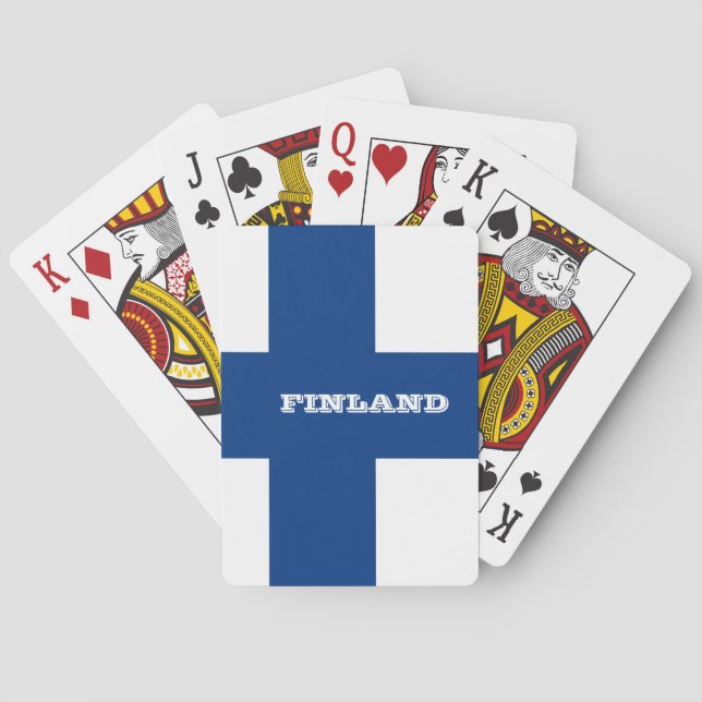 Baraja De Cartas Juegos finlandeses de bandera, tarjetas de reprodu (Reverso)