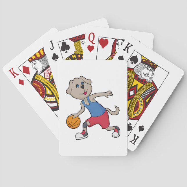 Baraja De Cartas Jugador de baloncesto Dog (Reverso)