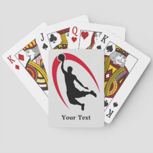 Baraja De Cartas Jugador de baloncesto rojo negro