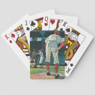 Baraja De Cartas Jugador de béisbol de deportes vintage en montícul