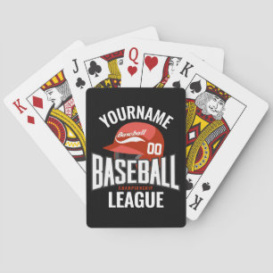 Baraja De Cartas Jugador de béisbol personalizado NOMBRE Equipo Cha