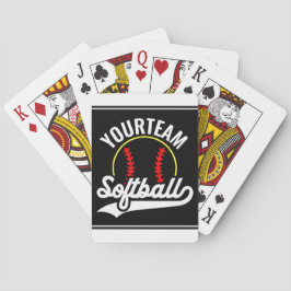 Baraja De Cartas Jugador de equipo de Softball AÑADIR NOMBRE Liga P