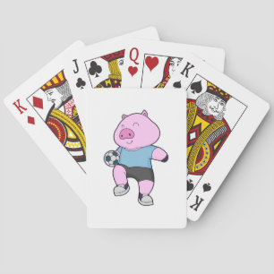 Baraja De Cartas Jugador de fútbol de cerdo