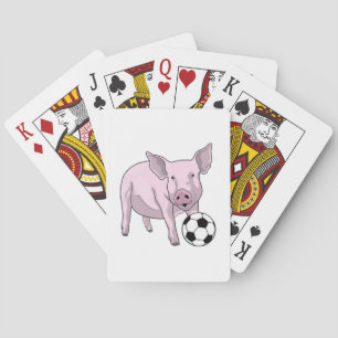 Baraja De Cartas Jugador de fútbol de cerdo