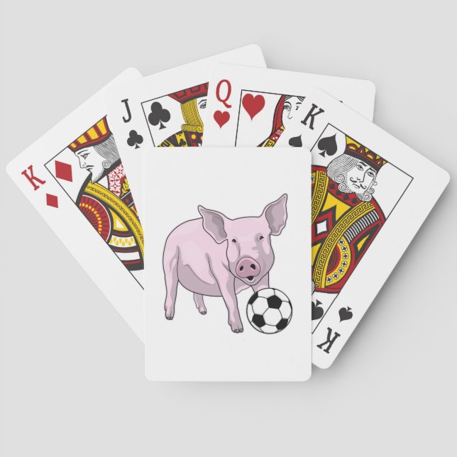 Baraja De Cartas Jugador de fútbol de cerdo (Reverso)