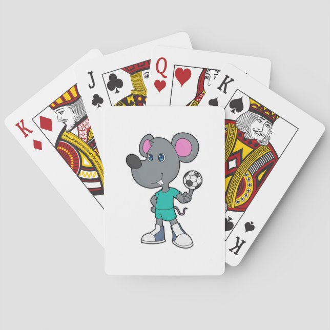 Baraja De Cartas Jugador de fútbol de ratón (Reverso)