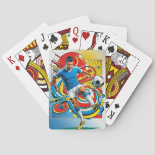 Baraja De Cartas Jugador de fútbol dinámico en acción