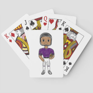 Baraja De Cartas jugador de fútbol retro vintage simple morado negr