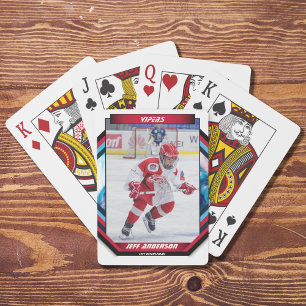 Baraja De Cartas Jugador De Hockey Sobre Hielo Manténgase En Person