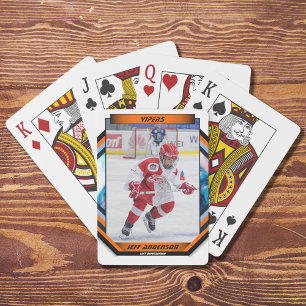 Baraja De Cartas Jugador De Hockey Sobre Hielo Mantente En Personal