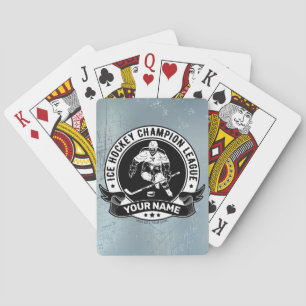 Baraja De Cartas Jugador de hockey sobre hielo personalizado atleta