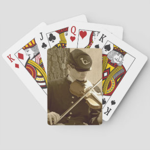Baraja De Cartas Jugador de pie de guerra civil