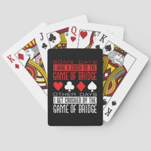 Baraja De Cartas Jugador de puente divertido aplastado por el juego