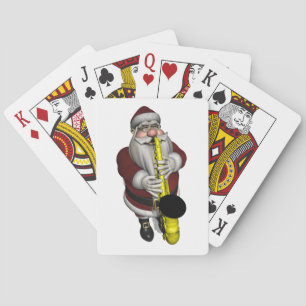 Baraja De Cartas Jugador saxofón de Santa Claus