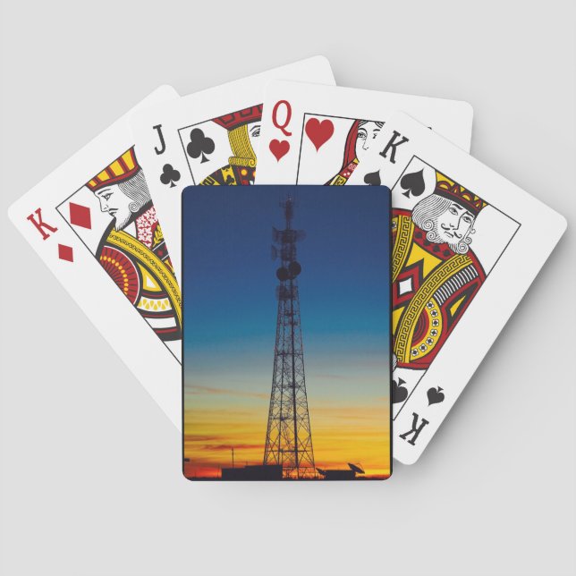 Baraja De Cartas Jugadores al atardecer en Australia (Reverso)