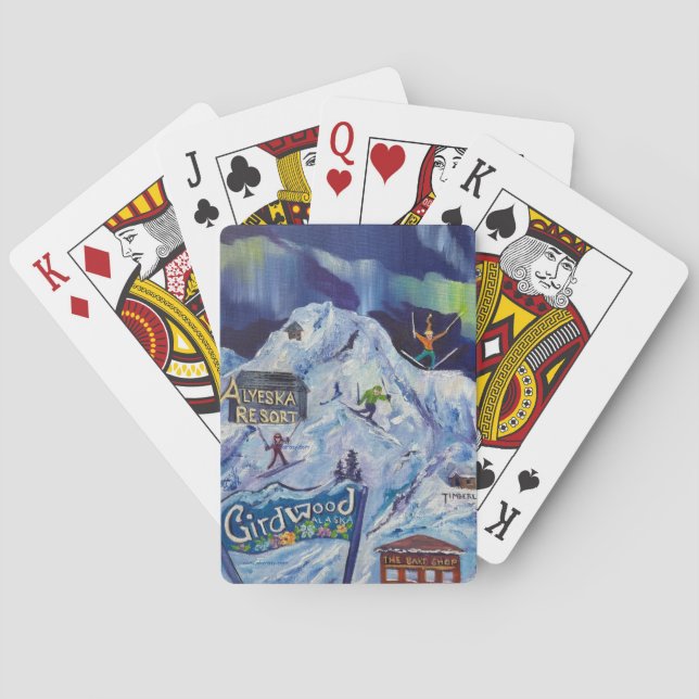 Baraja De Cartas Jugadores de Alaskan Alyeska/Girdwood (Reverso)