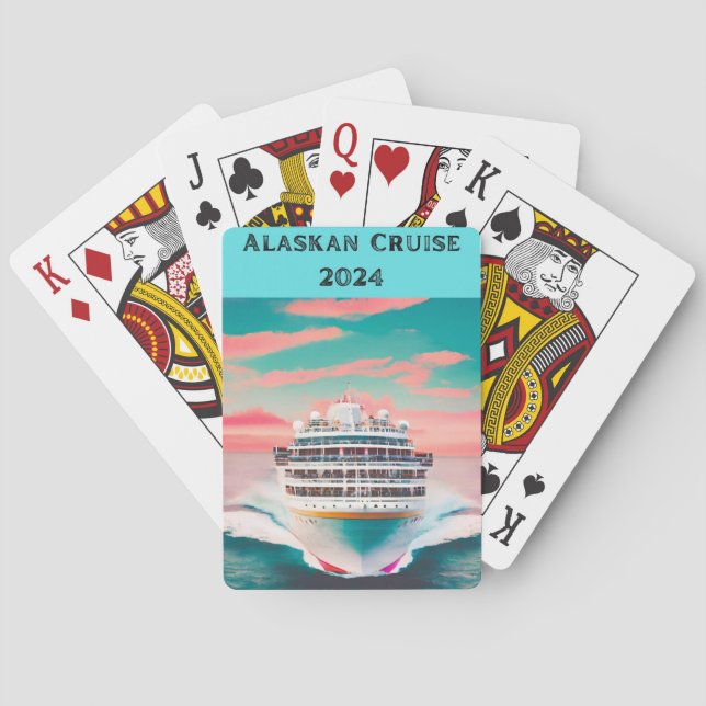 Baraja De Cartas Jugadores de crucero de Alaska (Reverso)