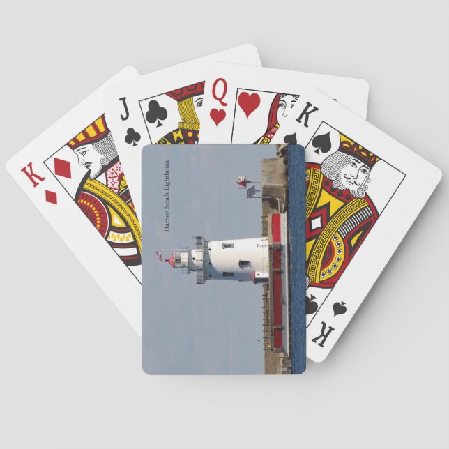 Baraja De Cartas Jugadores de Harbour Beach Lighthouse (Reverso)