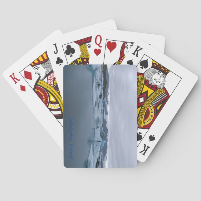 Baraja De Cartas Jugadores de Jokulsarlon, laguna glaciar-islandesa (Reverso)