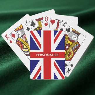 Baraja De Cartas Jugadores de la bandera británica de la Unión brit