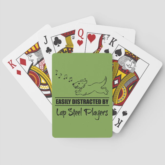 Baraja De Cartas Jugadores de Lap Steel distraen fácilmente al perr (Reverso)